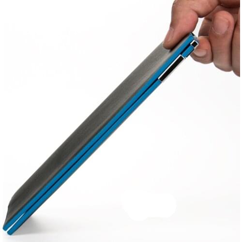 Baellerry Fashion Men PU Leather Blue Edge Long Wallet Card Holder Coin Purse Money Pocket Pochette Clutch Bag Passport Cover