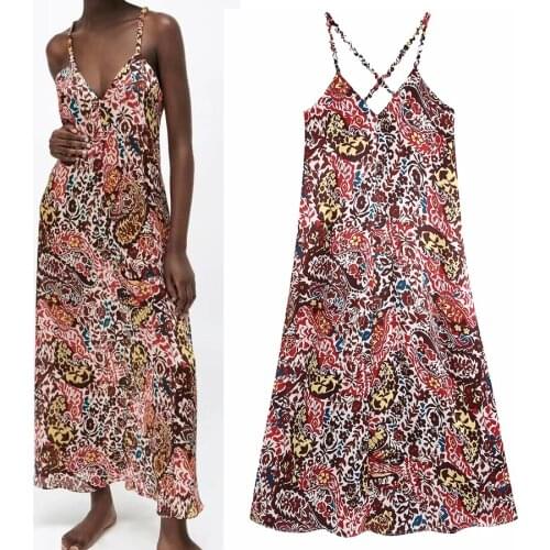 YVYVLOLO ZA 2021 Summer Dress Women Elegant Casual Fashion Chic Lady Boho Maxi Dresses Woman