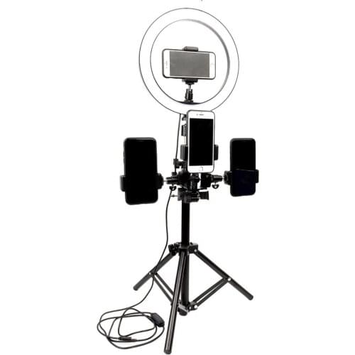 26cm/10inch LED Selfie Ring Light Dimmable Tripod LED Ring Lamp Photo Video Camera Phone ringlight For Live Tiktok Fill Lights