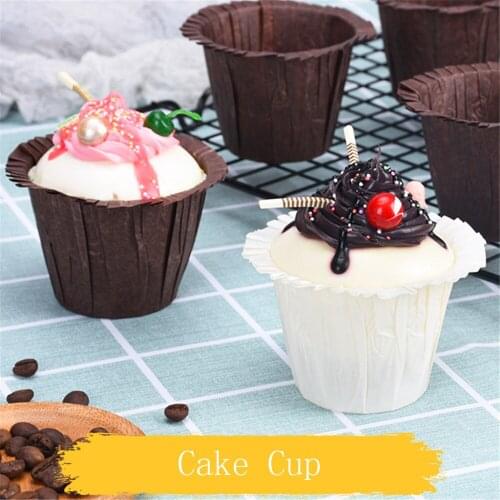 300Pcs Tulip Muffin Cupcake Paper Cups Oilproof Cupcake Liner Baking Muffin Box Cup Case Cake Decorating Tool Muffin Wrap Cases