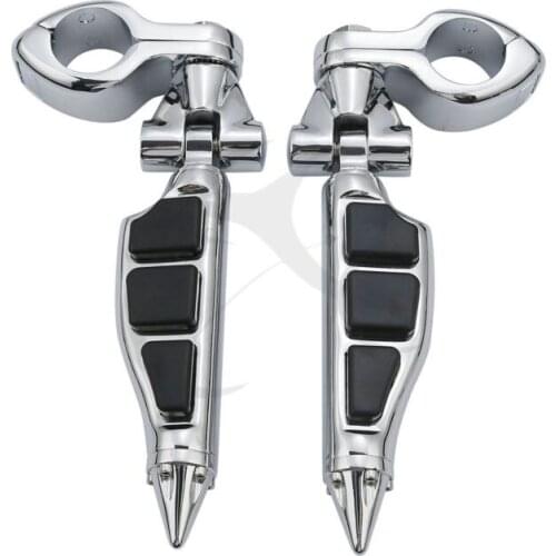 32mm Mounting & Stiletto Style Foot Pegs Footrests For Harley Softail Fat Bob
