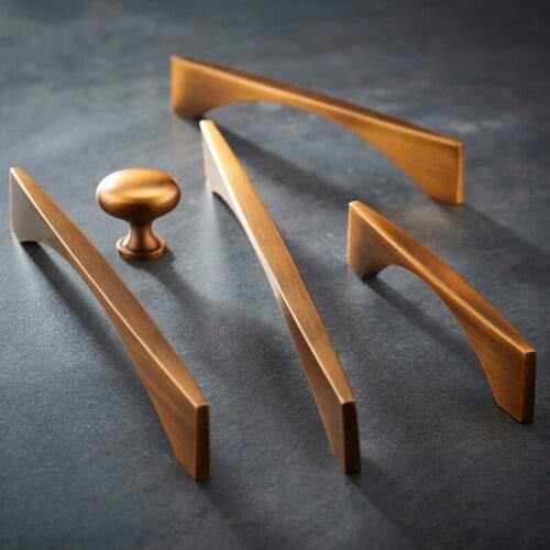 Americann Yellow Bronze Cabinet Handles Dresser Drawer Pulls Cabinet Door Knob Handles Antique Rustic Kitchen Hardware Pulls