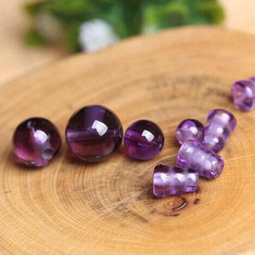 TSB0307 Manmade Amethystine rosary Guru Beads and Tower for Making Bracelets and Malas