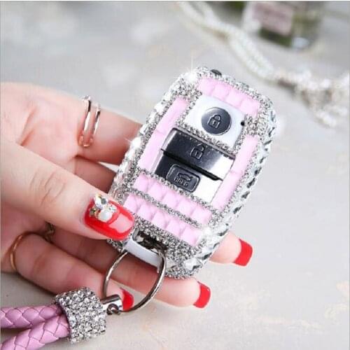 Car Key Case Cover Crystal Diamond Protect Accessories For Kia RIO Ceed Cerato Optima K5 Sportage Sorento L72 KX3 KX5 K3S