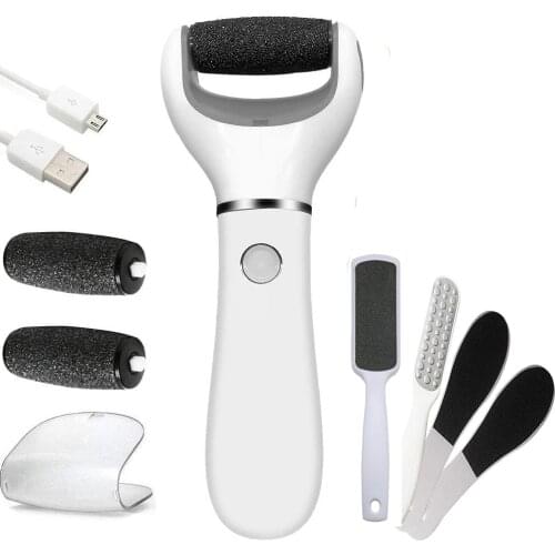 Electric USB Rechargeable Foot Grinder Heel File Grinding Exfoliator Pedicure Machine Foot Care Tool Grinding File Dead Skin+4