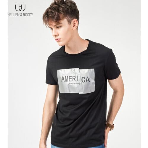 Мужские футболки с надписями HELLEN&WOODY China At AliExpress