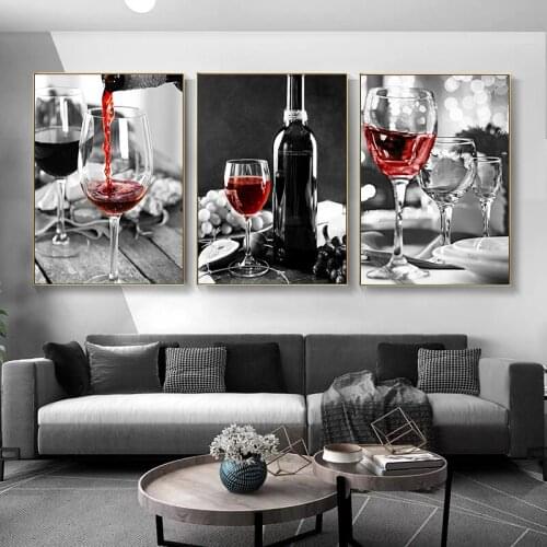 Art Print Posters Wall Decoration Grapes Wine Pictures For Restaurant Pictures Canvas Paintings For Living Room Home Decor