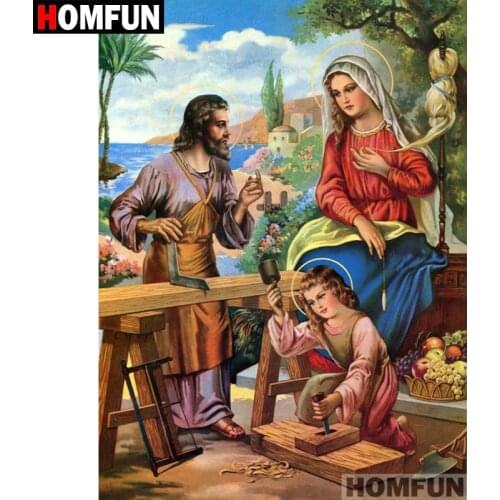 HOMFUN Full Square/Round Drill 5D DIY Diamond Painting "Religion Jesus" Embroidery Cross Stitch 5D Home Decor Gift A07135