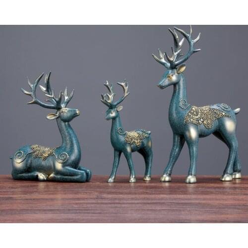 Creative European Decorations Creative Lovers Gift Wine Cabinet Living Room TV Cabinet Decoration Lucky Deer Decorations