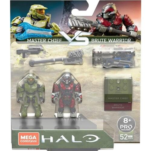Mega Construx Halo Infinite Conflict Pack Master Chief VS Brute Warrior Collectors Edition Childrens Adult Birthday Gift