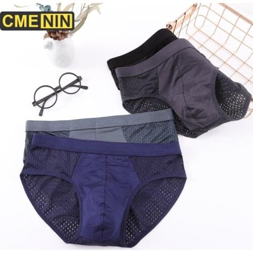CMENIN Mesh Sexy Mans Underwear Men Briefs Underpants Low waist Mens Briefs Bikini Gay Underwear Male Underwear Top CM003