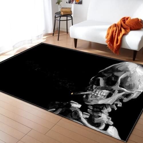 3D Printed Skull Pattern Soft carpets for Living Room Area Rugs Sofa Kitchen Antiskid Floor Mats Kids Room Carpet Home Decor Rug