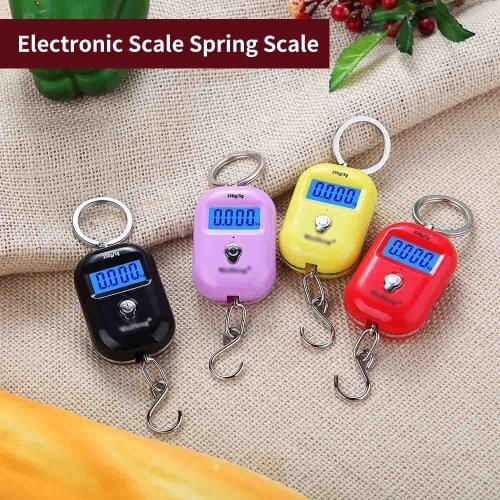New Digital Hanging Scale Mini Electronic Luggage Hook Scale LCD Backlight Kitchen Digital Display Steelyard Food Scale