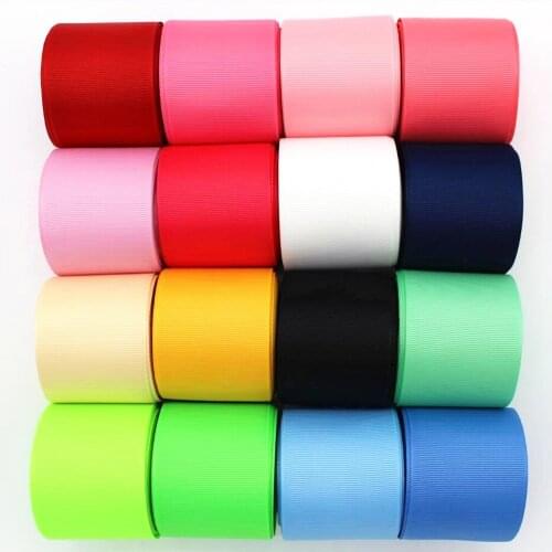 2 '50mm solid color ribbon 5y/10y DIY handmade material gift wrap head bow hair decoration clothing Grosgrain ribbons