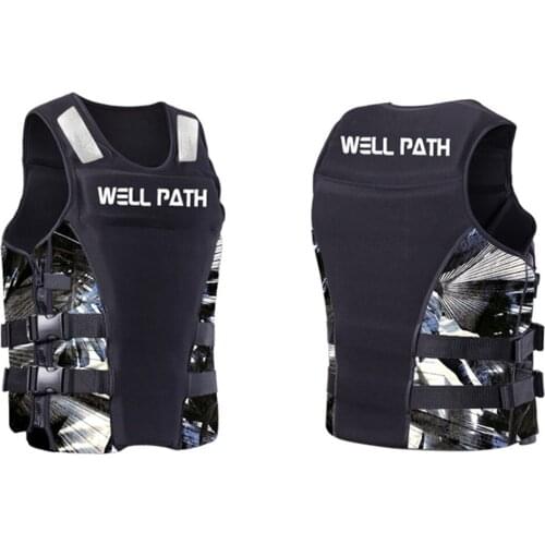 Hot Sale Neoprene Professional Life Vest Fishing Vest Surfing Rafting Buoyancy Life Jacket Adult Children Swimming Vest Floating