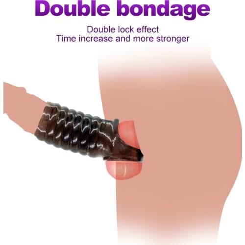 Stretchable Enhancing Sex Toy for Man and Couple Reusable Rooster Ring Delay Ejaculation No Vibrators Adult Sex Toys For Men