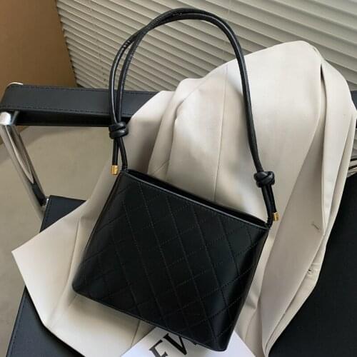 Luxury Brand Rhombus Shoulder Bag Women Designer Solid Square Crossbody Bag Woman High Quality Pu Leather Underarm Shoulder Bags