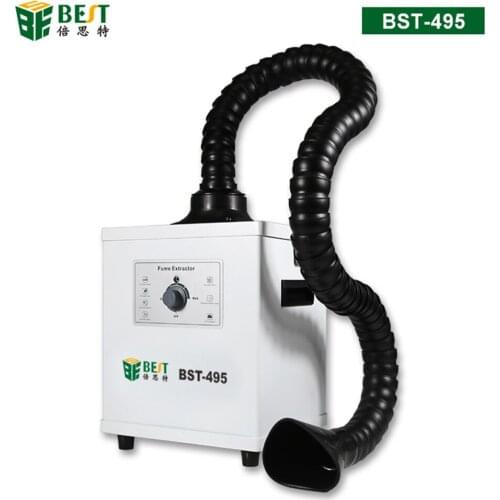 BST-495 110V/220V Smoke Cleaner Knob Adjustment Fume Extractor Soldering FES150 MINI 150W Smoke Absorber Air Purifier Machine
