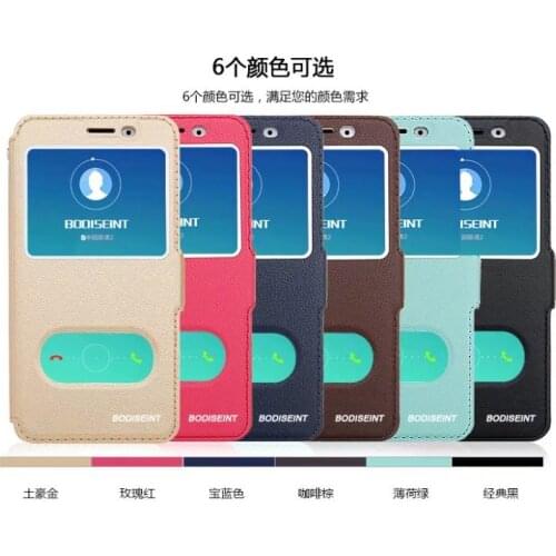 Stand Vintage Flip Leather Case & Silicone Back Case For Huawei Honor 6C DIG-L21HN 5.0inch Coque With View Window Case