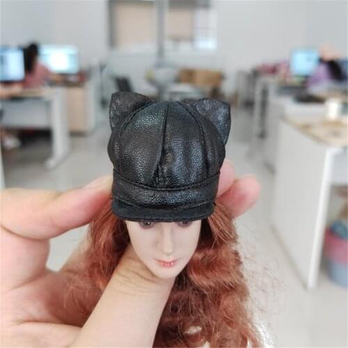 1/6 Scale Female Soldier Doll Hat Cat Ears Female Peaked Cap Finger Size Model For 12'' Action Figure Body DIY Accessories