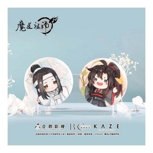 Anime Grandmaster of Demonic Cultivation MDZS Wuxian Wangji Badge Button Brooch Pin Souvenir Bags Pendant Medal Collection Toy