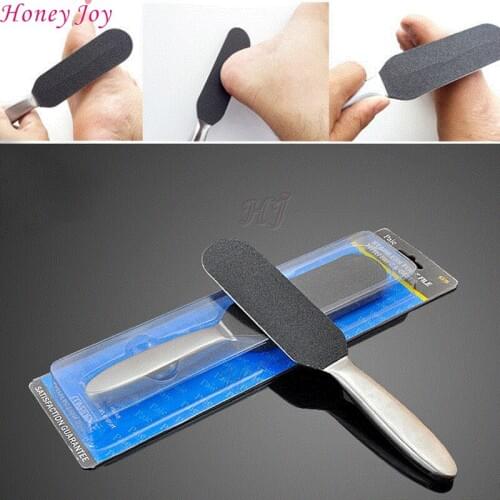 1set Pro 26.2cm(L) Pedicure Feet Care Foot Rasp Double-sided Sanding Cloth Files 6pcs #80 Stainless Steel Handle 6pcs #150 Grit