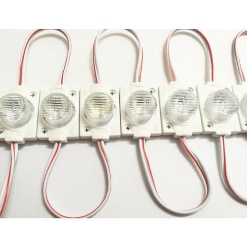 100pcs Mini High Power Led Module Light injection len DC12V 24V Light String Single One LED 1.5W Double-side Lightbox Module
