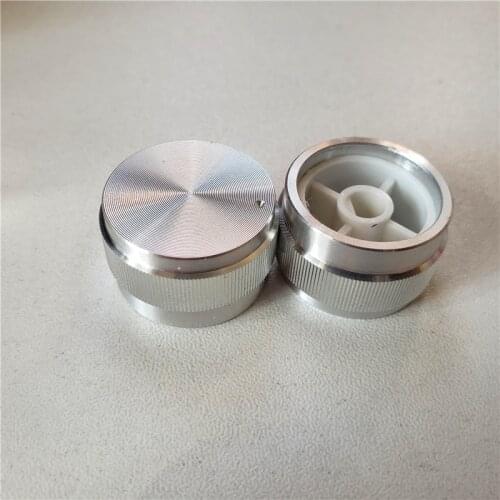 2pcs High-grade aluminum alloy knob potentiometer knob 26*16*6mm dot sign Straight lines potentiometer cap