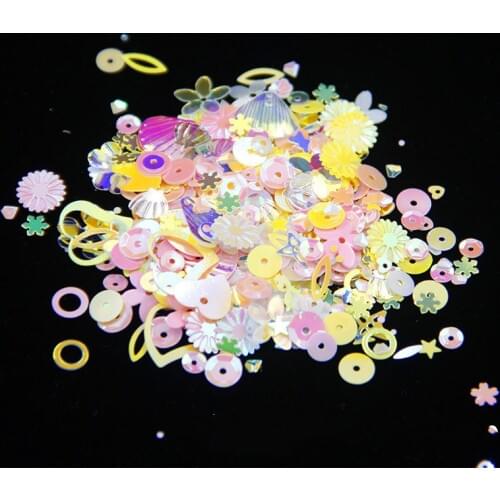 20g/Pack Flower Heart Glitter Sequins Nail Art Decoration Round Loose Sequins Epoxy Resin Mold Filler For DIY Jewelry Craft
