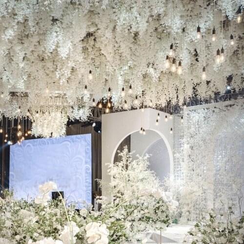 3pcs/lot Artificial Wedding Simulation Silk Flower Single Branch Cherry Bloss Road Lead Arrangement Flowers Home Decoration