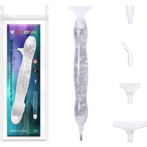 ZOOYA Diamond Art Accessories Diamond Embroidery Tools Handturned Resin Diamond Painting Pen Rhinestone Picker Tool Cross Stitch