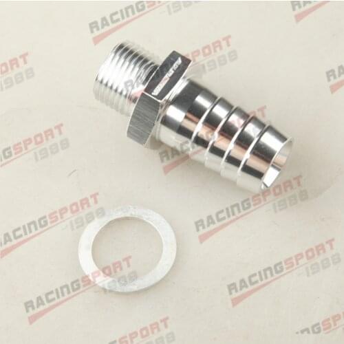 B-osch 044 Fuel Pump Inlet M18x1.5 To 3/4"(19mm) Hose Barb Fitting Adapter Silver