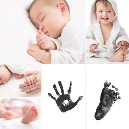 Baby Care Non-Toxic Newborn Handprint Footprint Imprint Kit Souvenirs Casting Parent-child Hand Inkpad Watermark Infant Clay Toy
