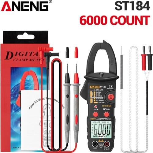 Digital Multimeter Clamp Meter DC/AC Voltage Detector AC Amp Meter with Ohm Capacitance NCV Continuity Diode Temperature Tester