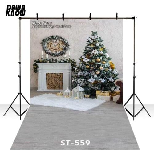 DAWNKNOW Merry Christmas Tree Vinyl Photography Background Floor Backdrops Rug For Stage Play Children Photo Studio ST559