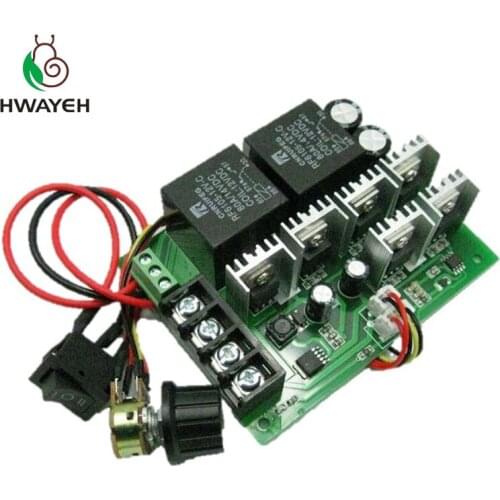 DC9-50V 40A DC Reversible de Control de Velocidad Del Motor de Pwm 12 V 24 V 48 V 2000 W Interruptor de Avance y Retroceso