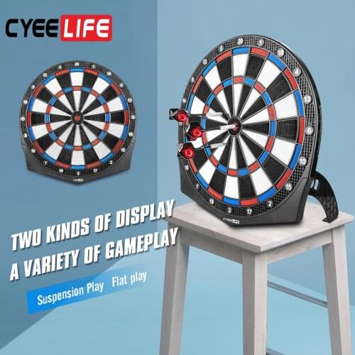 CyeeLife 15in Electronic Dartboard with 6pcs soft tip darts,Family entertainment(no electronic module and LED)