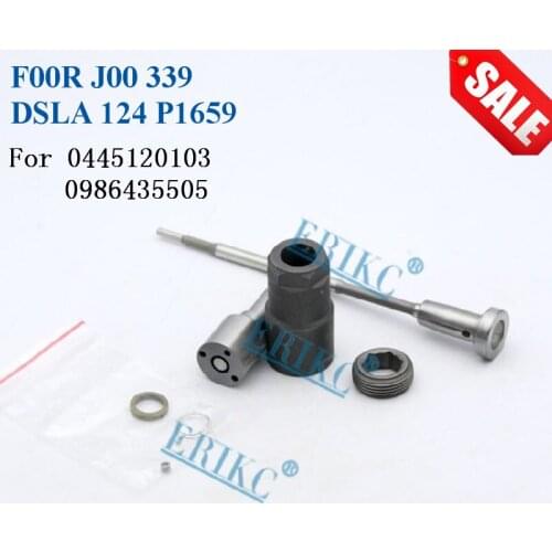 ERIKC Fuel Injector Nozzle DSLA124P1659 Sprayer Valve F00RJ00339 Auto Overhaul Repair Kits Diesel CR for 0986435505 0445120103