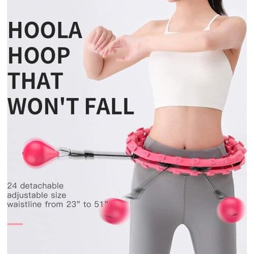 Slimming Circle for Adults Beginners 24 Knots Abdoment Fitness Beauty 2 in 1 Detachable Training Weight Reducing Ring