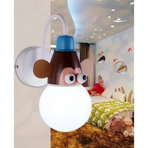 Creative cartoon childrens lamp animal wall lamp Monkey light ceiling lamp kindergarten eye protection lamp LB022201