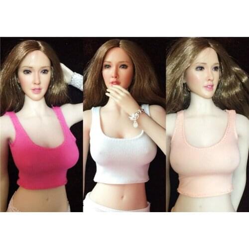Mnotht Sexy Female Soldier Vest T-Shirt Sleeveless Clothing for 12inch Phicen Tbleague Action Figure Accessories Toy