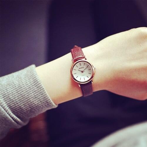 Fashion Casual Women Small Watches Vintage Leather Ladies Quartz Wristwatches Simple Female Brown Watch Clock Relogio Feminino
