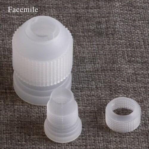 Facemile 2pcs/set Fondant Cake Coupler Adaptor Icing Piping Nozzle Tip Bag Decor Sugarcraft Baking Accessories 03003