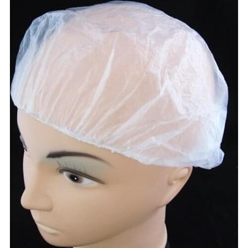 50/100pcs/lot Disposable Shower Caps Clear Spa Hair Salon Hotel One-Off Bathing Elastic Shower Hat Bathroom Products Bath Bonnet