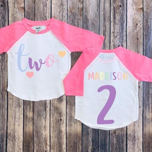 Custom Birthday Girl Shirt, Two Year Old Birthday, 2nd Birthday Outfit, Personalize Birthday outfit set