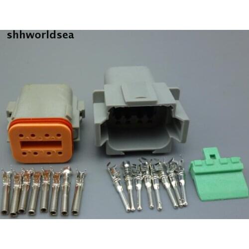 Shhworldsea DT06-8S DT04-8P 8Pin Car Engine Gearbox waterproof electrical connector plug Style Enhanced Seal Shrink Boot Adapter