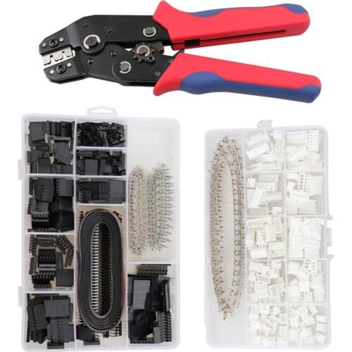 SN-02BM 0.08-0.5mm² Crimping Pliers Tool Set 2.54mm Dupont Connectors And Crimp Pins 460pcs Insulation Terminals Kit AWG28-20