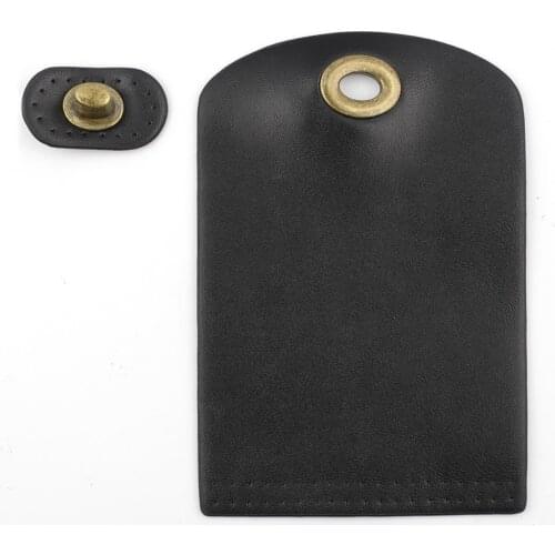 PU Leather Bag Flip Cover Black Coffee Replacement Bag Accessories with Lock Handmade DIY Handbag Shoulder Bag Parts