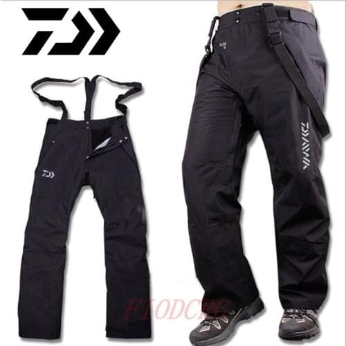 Daiwa 3-in-1 Winter Fishing Fleece Waterproof Outdoor Hiking Pants Softshell Camping Trekking Climbing Training Male Trousers