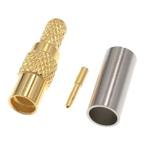 10pcs MMCX Female Straight RF Connector For RG316 RG174 Cable